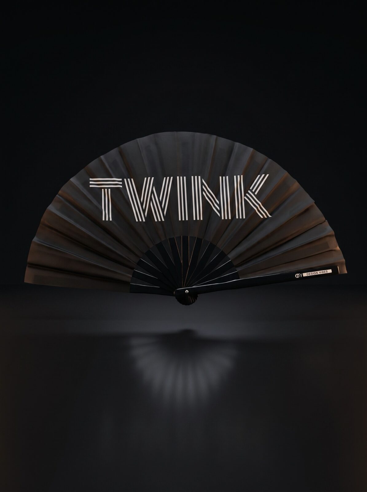 Festival Fan “TWINK” i sort – Rave & Pride statement