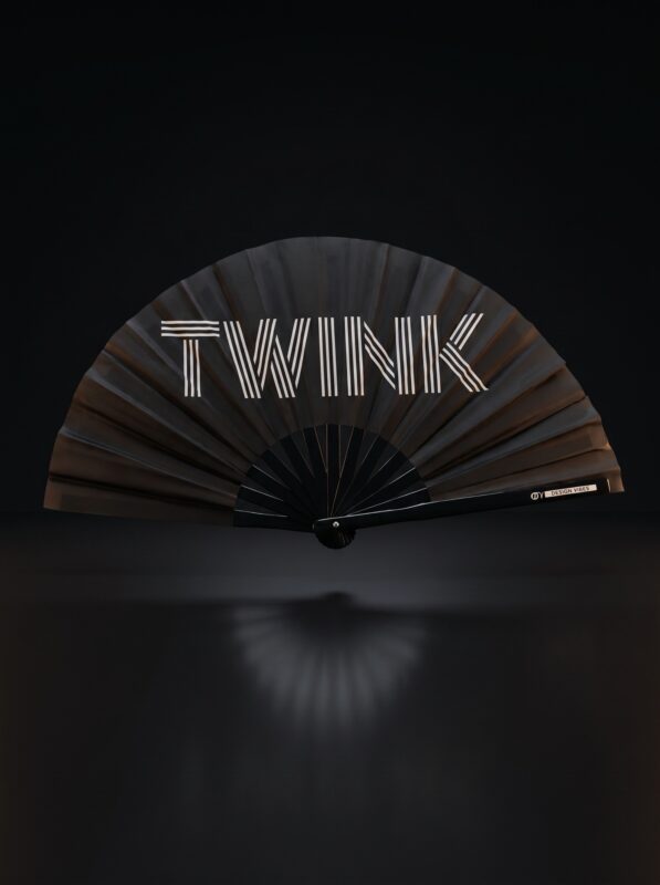 Festival Fan "TWINK" i sort - Rave & Pride statement