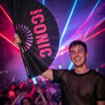 ICONIC” festival fan i sort/pink – Rave statement – Visning 2