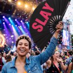 SLAY” festival fan i sort/pink – CSD & Rave accessoire – Visning 4