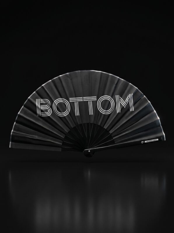 Festival Fan "BOTTOM" i sort - CSD & Rave accessoire