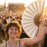 Festivalvifte sølvglimmer – funklende rave- & pride-tilbehør – Visning 3