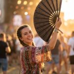 Festivalvifte sort glimmer – elegant rave- & pride-tilbehør – Visning 3