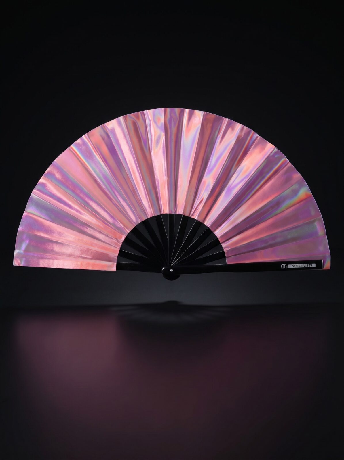Festival Fan holografisk pink – iriserende Pride accessoire