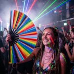 Festival-Fächer Pride Regenbogen-Streifen, CSD & Pride Accessoire, Visning 2