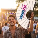 Festival-Fächer Hamburg Pride CSD in Weiß, Logo-Edition, Visning 3