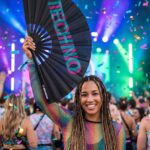 Festival Fan “Techno” Sort Teal-Pink – Techno & Rave – Visning 4