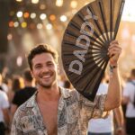 Festival Fan “DADDY” i sort – Rave & Pride accessoire – Visning 3