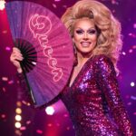 Festival Fan “Queen” pink-lilla galakse glimmer – Rave & CSD – Visning 5