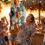 Festival Fan “ZAP BOOM POW” gul comic – Rave & Party – Visning 5