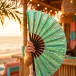 Festival Fan holografisk grøn – iriserende accessoire til rave – Visning 6