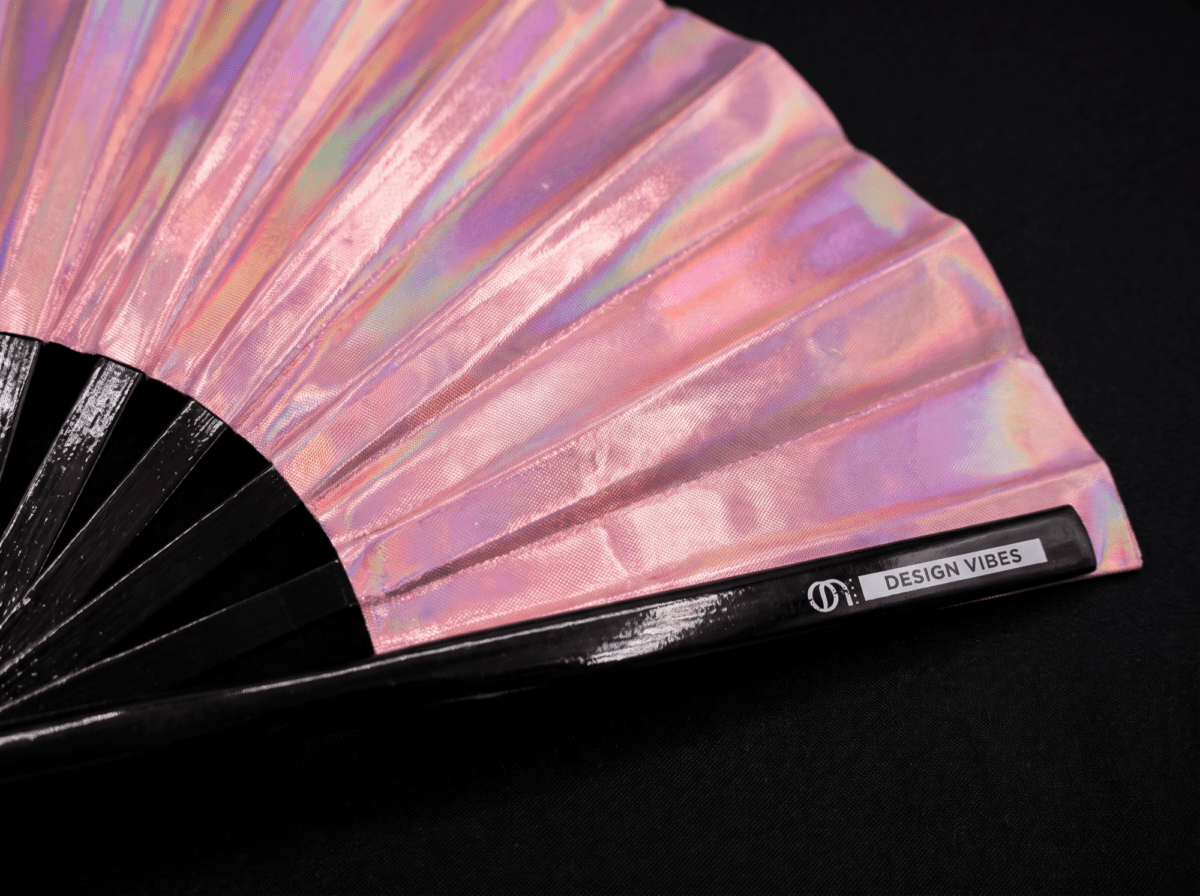 Festival Fans, holografisk lyserød, iriserende Pride-accessoire, Visning 10