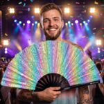 Festival Fans Holo Kristall Pastel til rave og festivaler, Visning 4