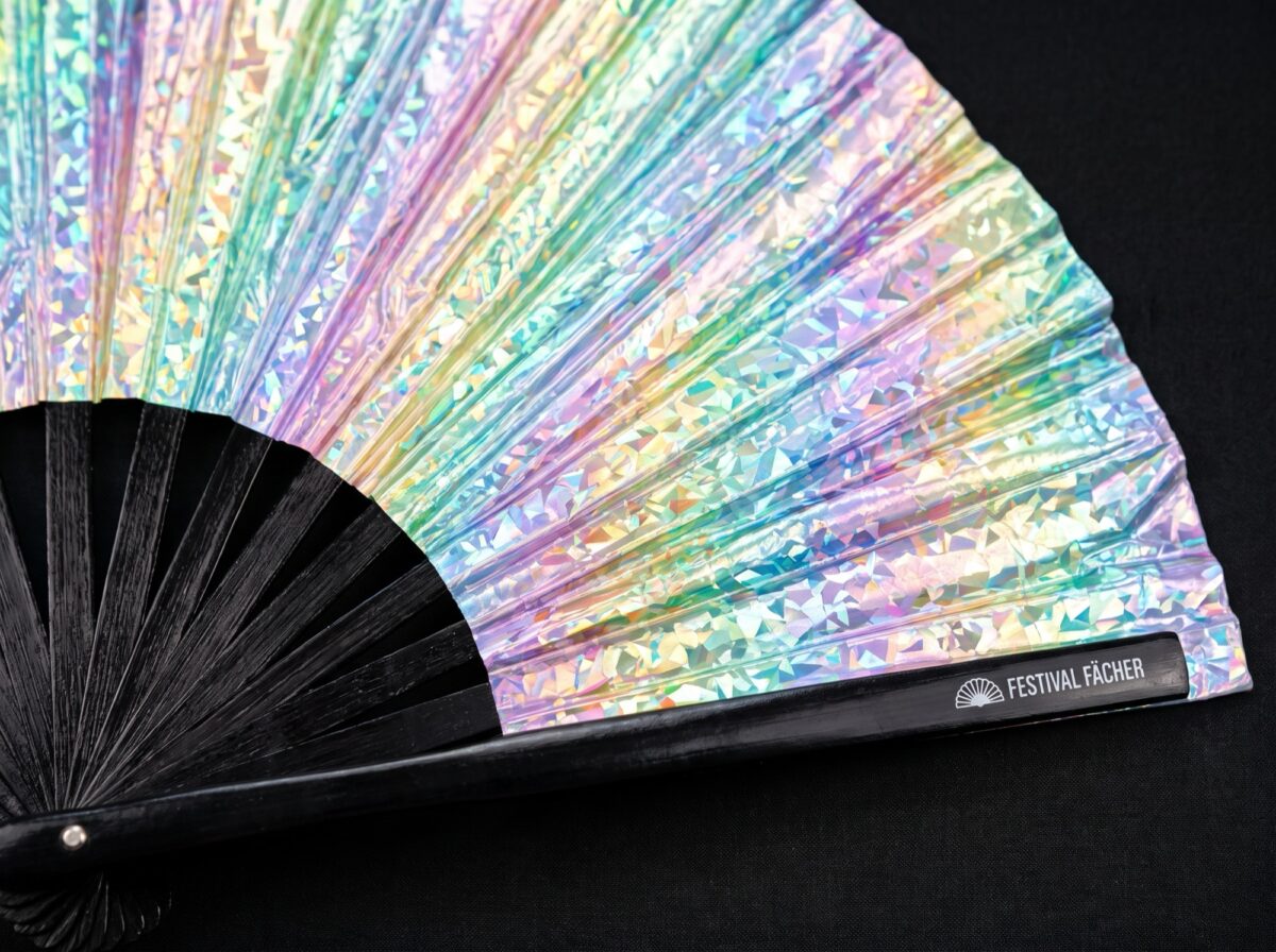 Festival Fans Holo Kristall Pastel til rave og festivaler, Visning 5