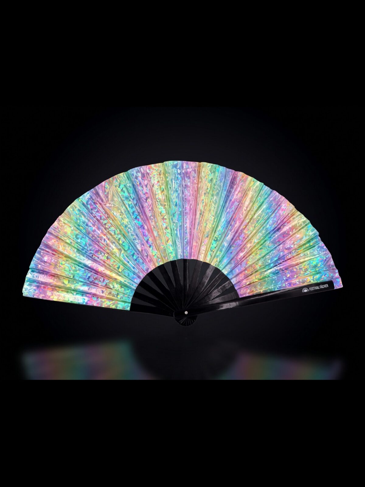 Festival Fans Holo Kristall Pastel til rave og festivaler