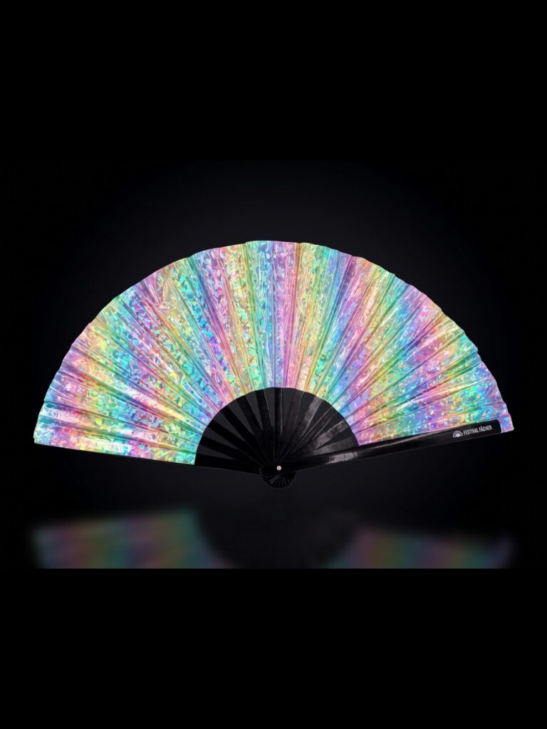 Festivalvifte Holo Kristall Pastel til rave og festivaler