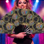 Festival Fans med neonfarvede cirkler i sort til Techno og Rave, Visning 5