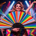 Festival-Fächer Pride Regenbogen-Streifen, CSD & Pride Accessoire, Visning 5