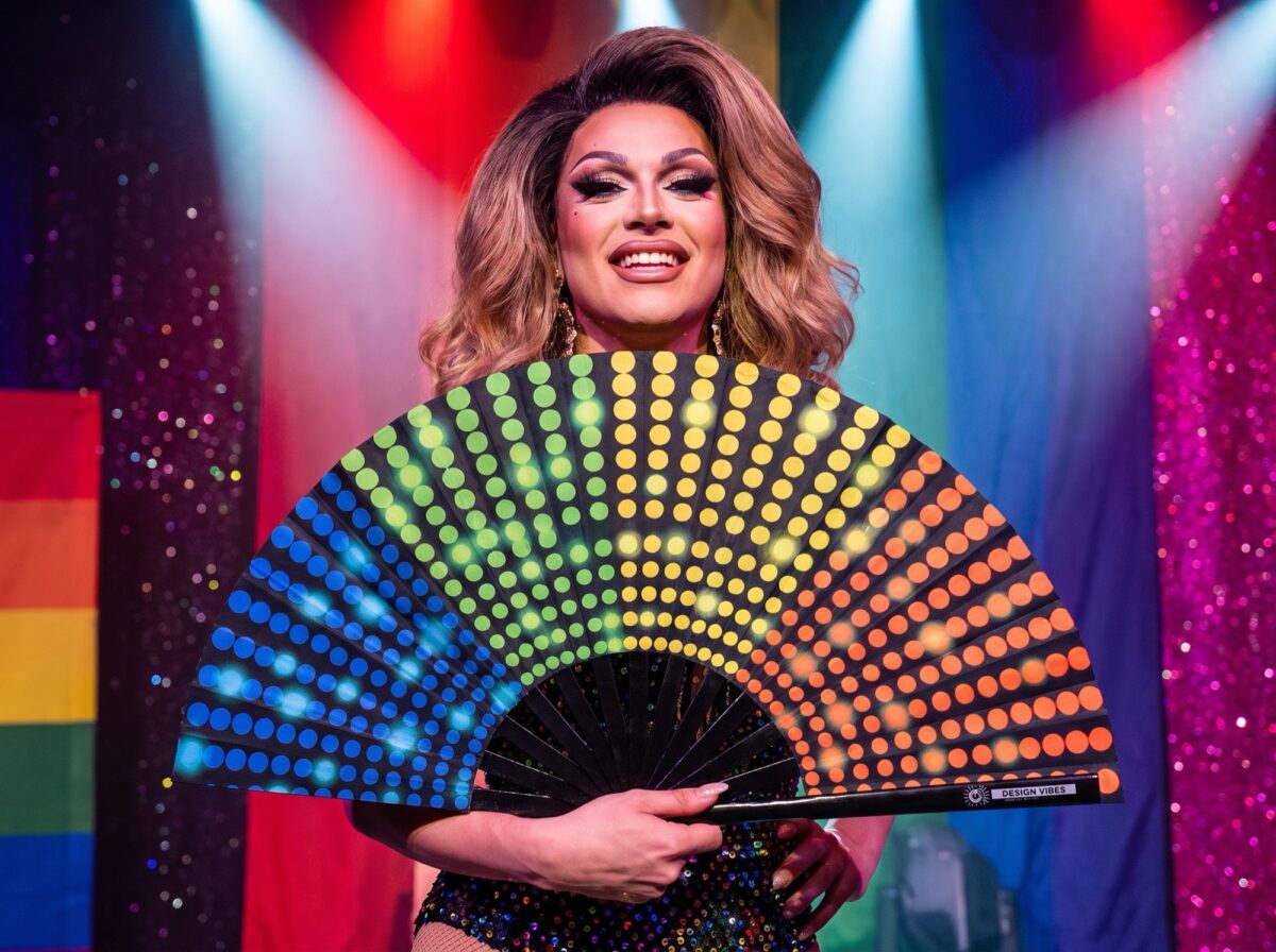 Festival Fans i sort med regnbueprikker, Rave & CSD, Visning 5