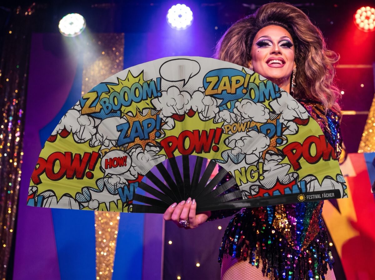 Festival Fan „ZAP BOOM POW” Gul, comic, rave & fest, Visning 5
