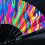 Festival Fan »Psychedelic Fire« i farverige nuancer til Techno og Rave, Visning 5