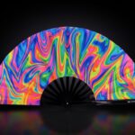 Festival Fan »Psychedelic Fire« i farverige nuancer til Techno og Rave, Visning 1