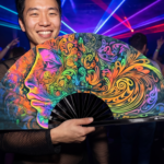 Festival Fan »Psychedelic Wirbel Bunt« til psytrance og goa, Visning 2