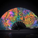 Festival Fan »Psychedelic Wirbel Bunt« til psytrance og goa, Visning 1