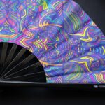 Festival Fan, Psykedelisk mandala i lilla til psytrance og Rave, Visning 5