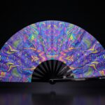 Festival Fan, Psykedelisk mandala i lilla til psytrance og Rave, Visning 1