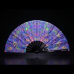 Festival Fan – Psykedelisk mandala i lilla til psytrance og Rave, Visning 1