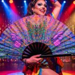 Festival Fan med sommerfugl-mandala i lilla til psytrance og festivaler, Visning 5