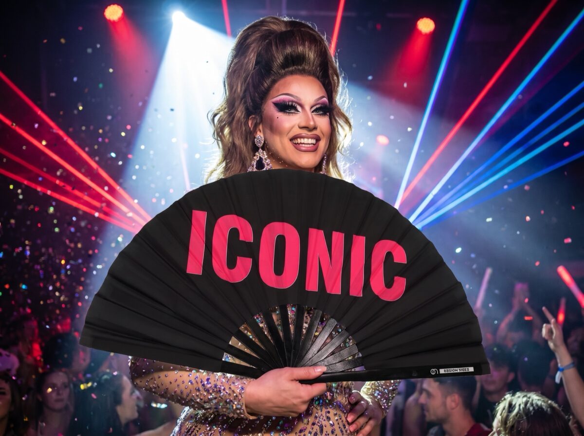 Festival Fans »ICONIC« i sort/lyserød, Rave Statement, Visning 5