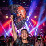 Festival Fan „TWINK DEATH“, sort, til Techno og Rave, Visning 4