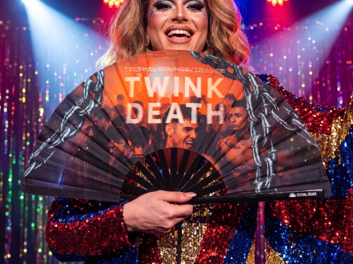 Festival Fan „TWINK DEATH“ – sort – til Techno og Rave, Visning 5
