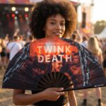 Festival Fan „TWINK DEATH“, sort, til Techno og Rave, Visning 3