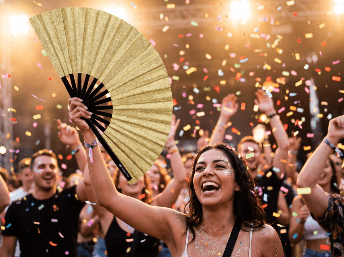 Festival Fans i guldglimmer til festivaler og fester, Visning 4