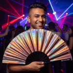Festival Fans i kobber med holografisk effekt til festivaler og rave-fester, Visning 2