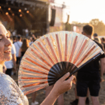 Festival Fans i kobber med holografisk effekt til festivaler og rave-fester, Visning 3