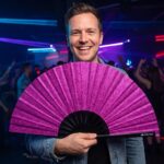 Festival Fans i lilla med glimmer til festivaler og fester, Visning 2