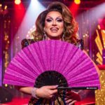 Festival Fans i lilla med glimmer til festivaler og fester, Visning 5