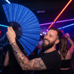 Festival Fan i kongeblåt med glimmer til festivaler og fester, Visning 2