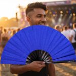 Festival Fan i kongeblåt med glimmer til festivaler og fester, Visning 3